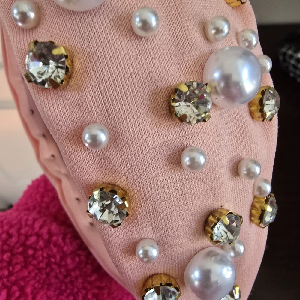 Elegant Pearl and Gemstone Headbands Set Of 2 - Picture 2 of 10
